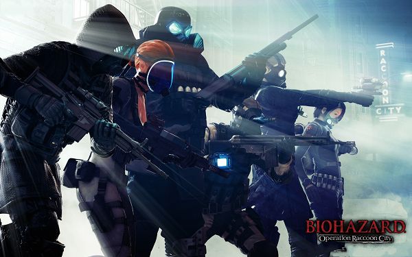 click to free download the wallpaper--Resident Evil Operation Raccoon City Game Post in Pixel of 1920x1200, All Guys Equipped to Teeth, Fighting Against Poison? - TV & Movies Post