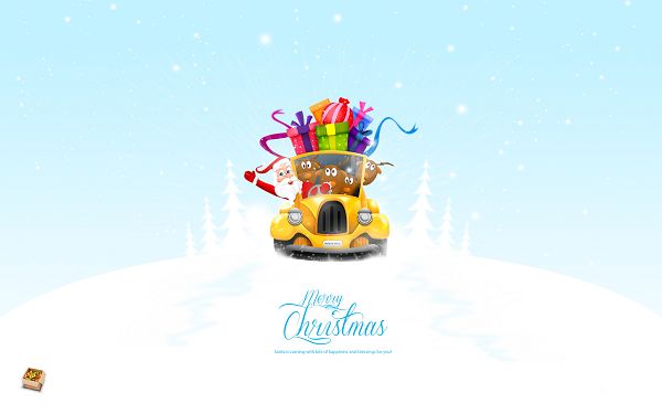 click to free download the wallpaper--Santa Blessings HD Post in Pixel of 1920x1200, Santa Has His Car Filled with Gifts, Boys and Girls, Welcome Him - TV & Movies Post