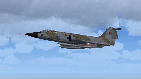 click to free download the wallpaper--Screenshot of Air Show, Canadian Air Group CF-104 in Flight