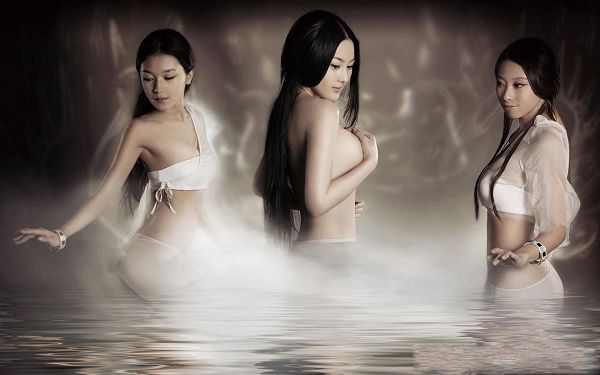 click to free download the wallpaper--Seemingly in a Bath, Barely in Any Clothes, is Such an Attraction, Can You Get Eyes off Them? - HD Zhang Xinyu Wallpaper