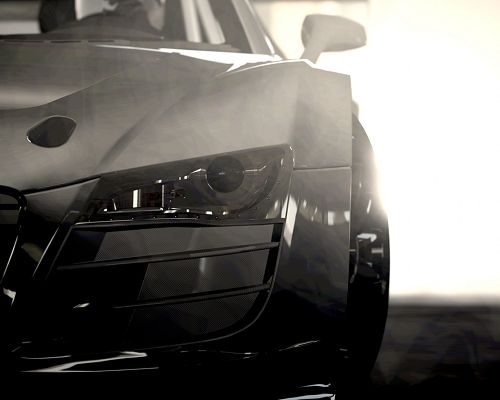 click to free download the wallpaper--Super Car Pics, Audi R8 in Its Headlight Section, Unique Design, Something Top Cars Can Have
