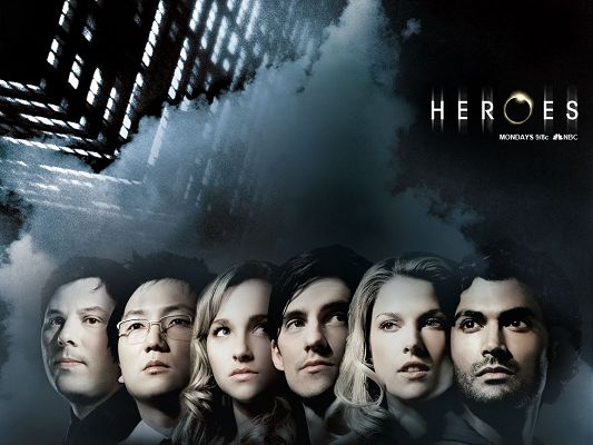 click to free download the wallpaper--TV Series Posts, Heroes All Showing Up, Face Portrait