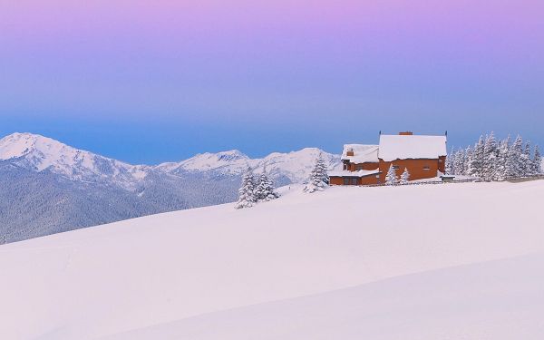 click to free download the wallpaper---The Heavy Snow Has Given Everything s Thick Snow Cloth, an Enjoyable and Fit Picture - HD Natural Scenery Wallpaper
