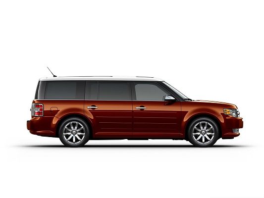 click to free download the wallpaper--Top Cars as Background, Ford Flex Limited Car on White Background, Incredible Look