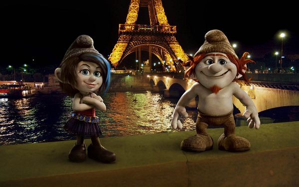 click to free download the wallpaper--Vexy and Hackus in Smurfs 2 in 2880x1800 Pixel, a Summer Night by Riverside, Two Lovely Characters, Shall be Quite an Attraction - TV & Movies Wallpaper