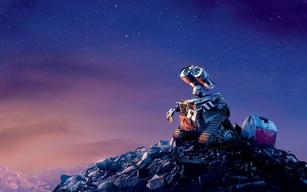 click to free download the wallpaper--WALL-E on Earth in 2560x1600 Pixel, the Little Robot is Waiting for Someone, Make Sure You Make Him Happy - TV & Movies Wallpaper