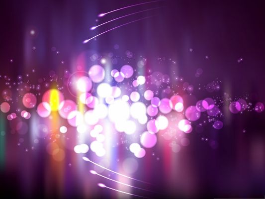 click to free download the wallpaper--Wallpaper for Computer, Bright Purple Lights, Shinning Stars Flashing By
