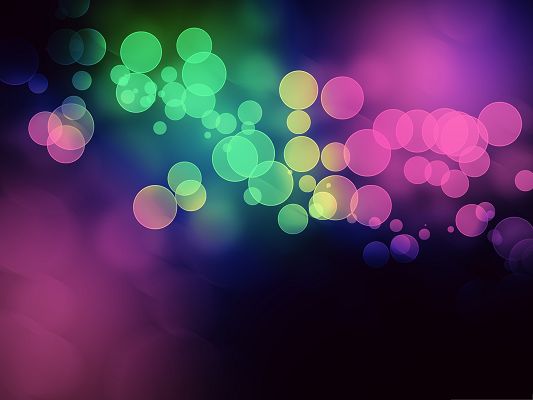 Wallpaper for Computer - Colorful and Various-Sized Bubbles