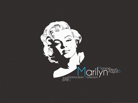 click to free download the wallpaper--Wallpaper for the Computer - Marilyn Monroe Biography, She is the Goddess