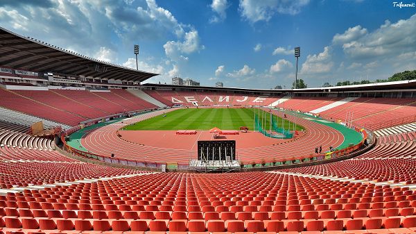 click to free download the wallpaper--Wallpapers and Backgrounds, Red Star Belgrade Stadium, Enjoy the Game!