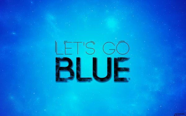 click to free download the wallpaper--Wallpapers for Computer Free - All Capitalized Letters: LET'S GO BLUE!