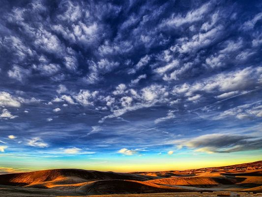 Wallpapers for Computer Free, Endless Desert Under the Blue Sky, Human Are Tiny
