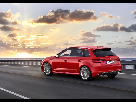 click to free download the wallpaper--World-Known Super Cars Image of Audi S3, Like the Rising Sun, It is the Rising Star