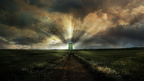 click to free download the wallpaper--photo of nature - A Shinning Gate, Putting an End to the Darkness, Hope is There