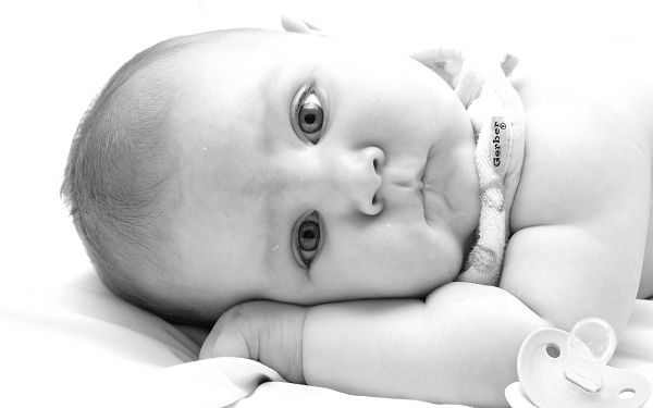 wallpaper of baby - a black-and-white photograph of baby,click to download